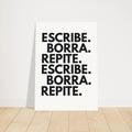 Escribe. Borra. Repite
